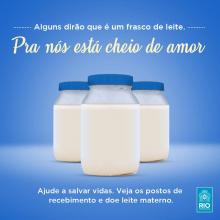 Folder de doação de leite Humano - Prefeitura do Rio de Janeiro